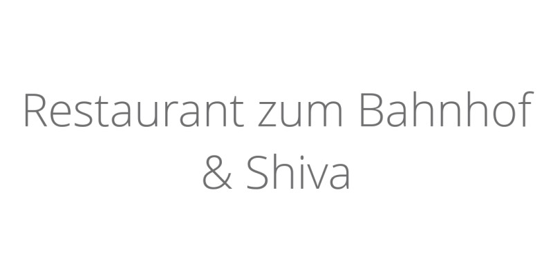 Restaurant zum Bahnhof & Shiva