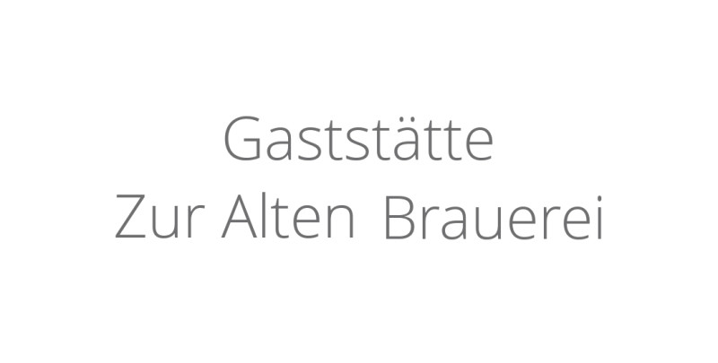 Gaststätte Zur Alten Brauerei