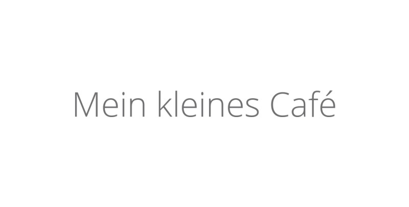 Mein kleines Café