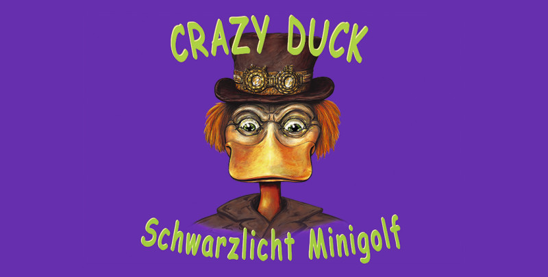 Crazy Duck Schwarzlicht Minigolf