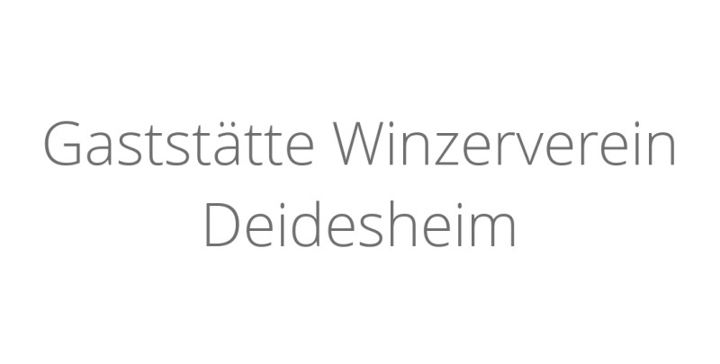 Gaststätte Winzerverein Deidesheim