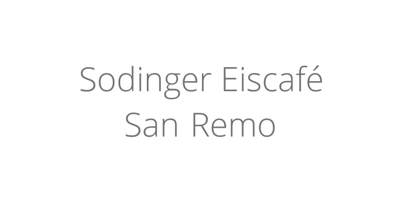 Sodinger Eiscafé San Remo
