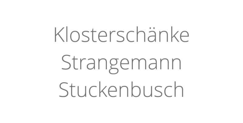 Klosterschänke Strangemann Stuckenbusch