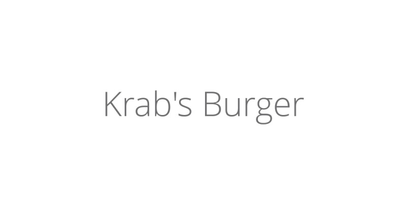 Krab's Burger