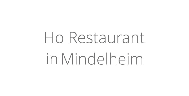 Ho Restaurant in Mindelheim