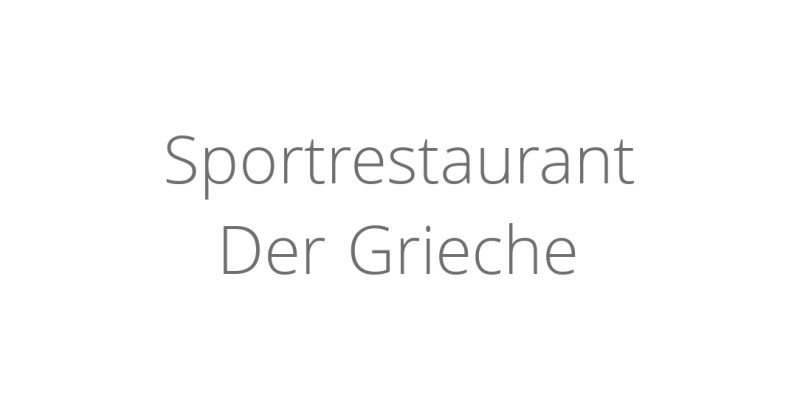 Sportrestaurant Der Grieche