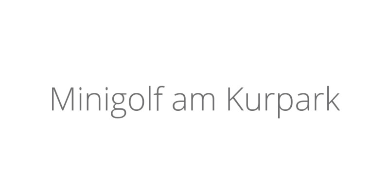 Minigolf am Kurpark