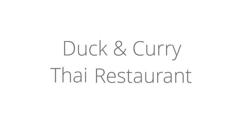 Duck & Curry Thai Restaurant